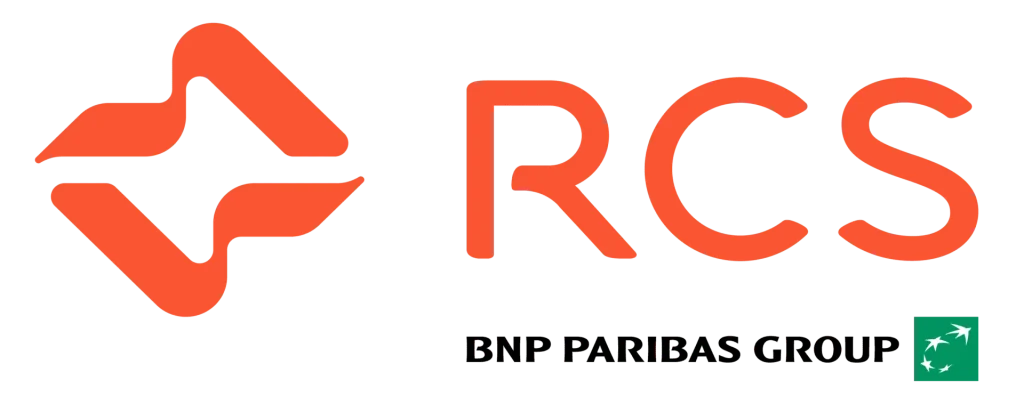 Orange RCS logo with the BNP Paribas Group name and a small green emblem in the bottom-right corner.