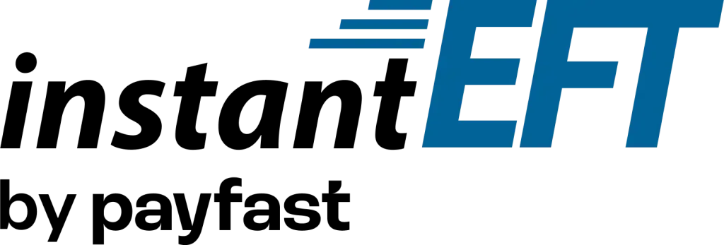 Partial blue logo on a black background with horizontal stripes.